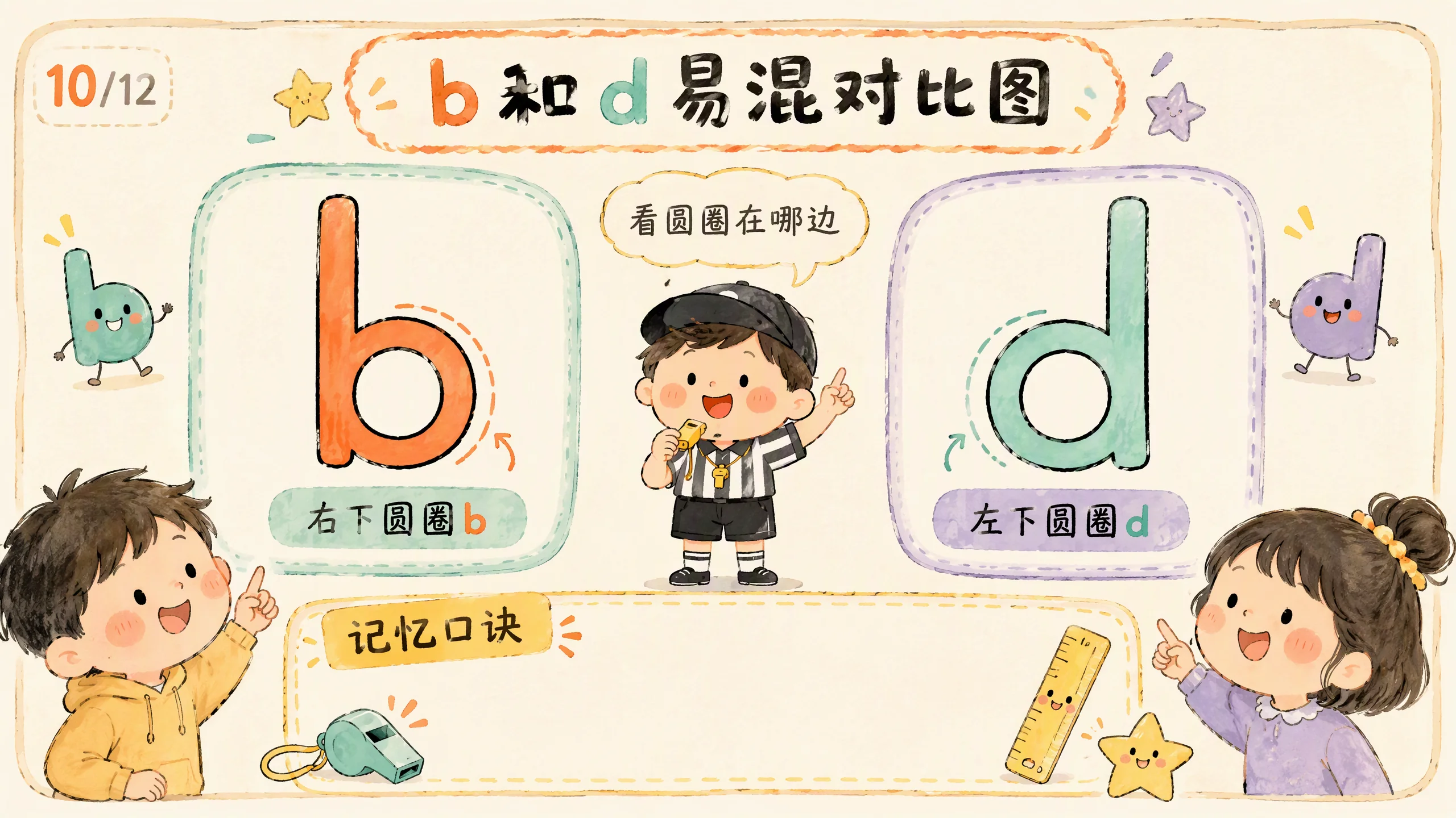 b和d易混对比图