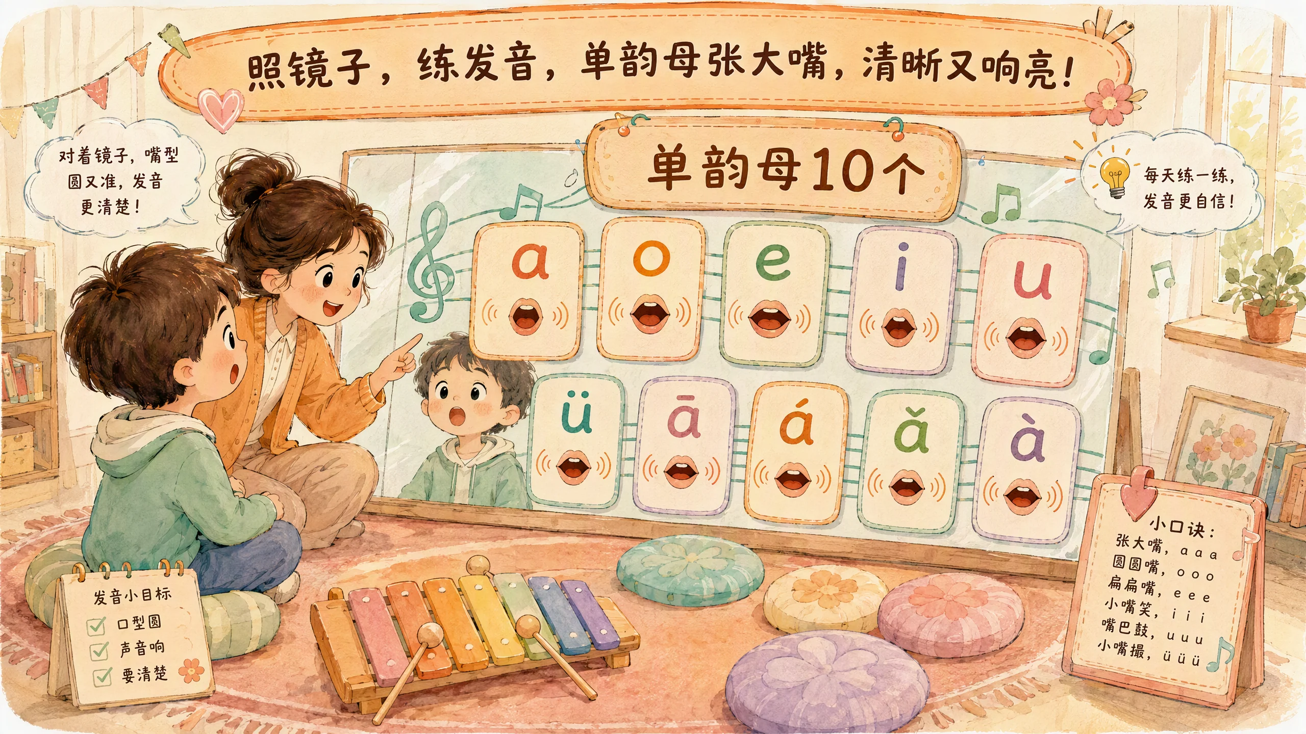 单韵母10个分类图