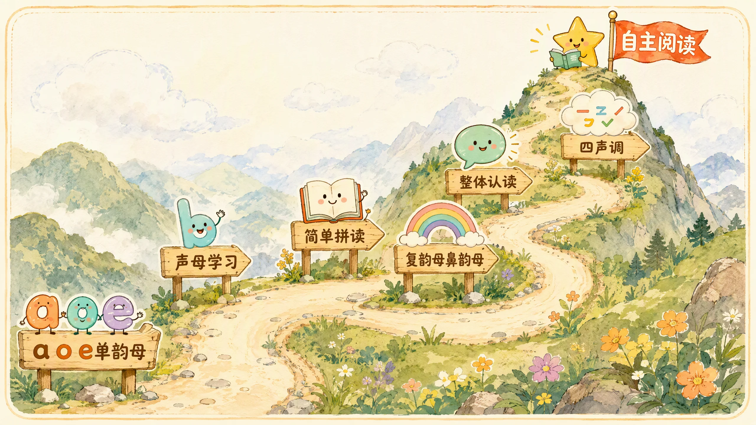拼音学习路线图：从单韵母到自主阅读