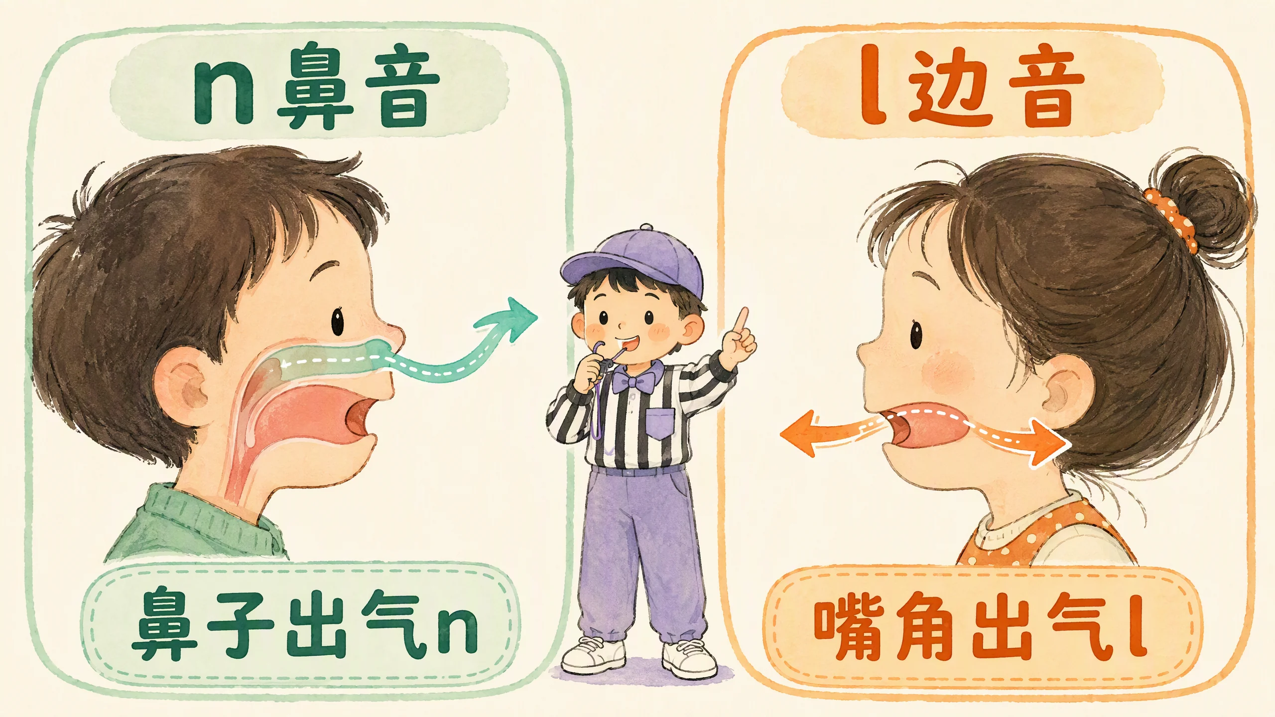 n和l易混对比图