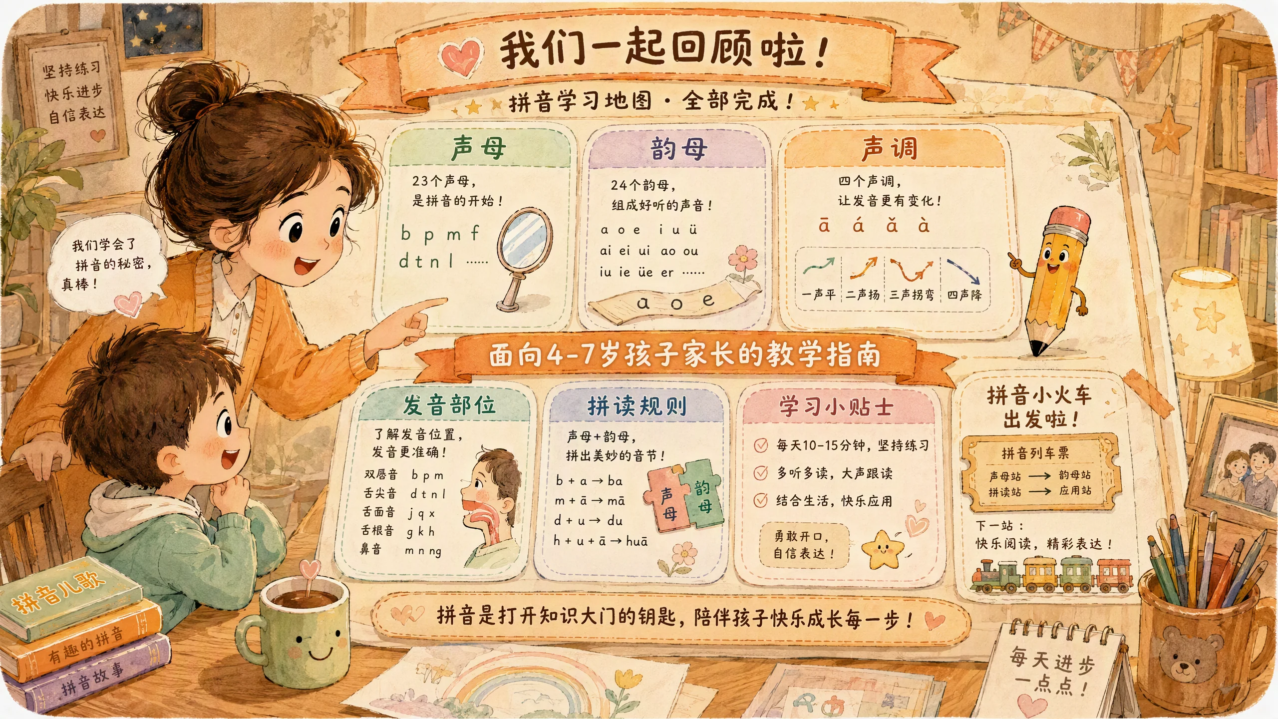 拼音到自主阅读过渡图：三步过渡